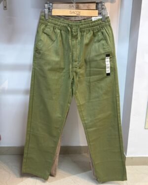 Olive Green Linen Pant
