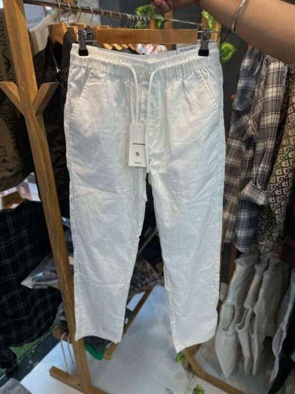WHITE LINEN PANT