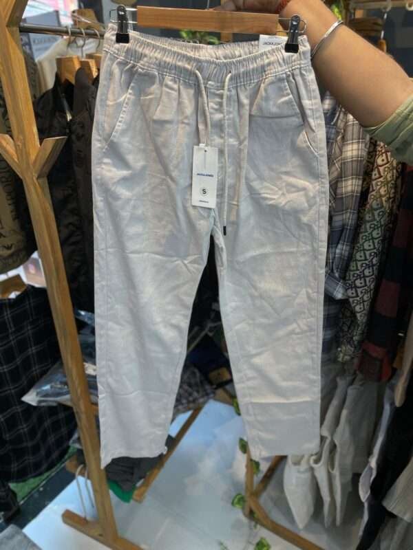 beige linen pant
