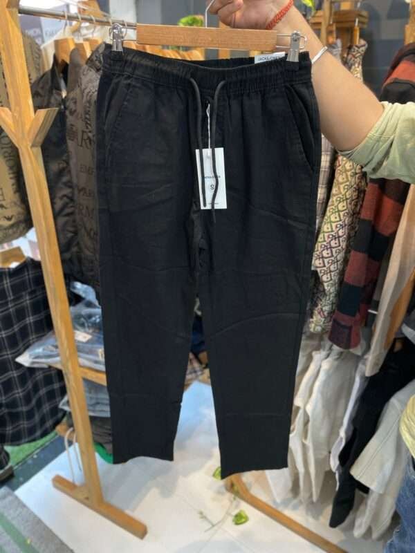 BLACK LINEN PANT