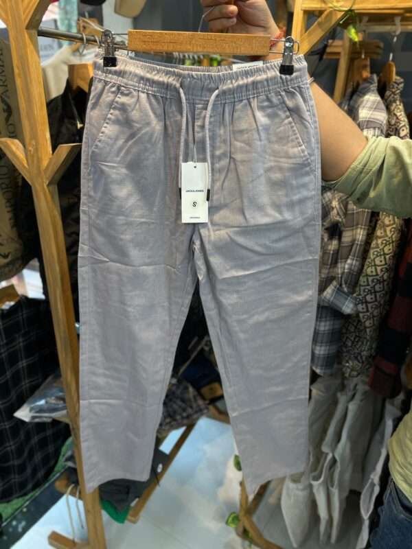 GREY LINEN PANT